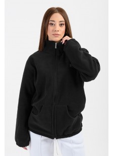 UNISEX Fleece cardigan BODY MOVE BLACK 575