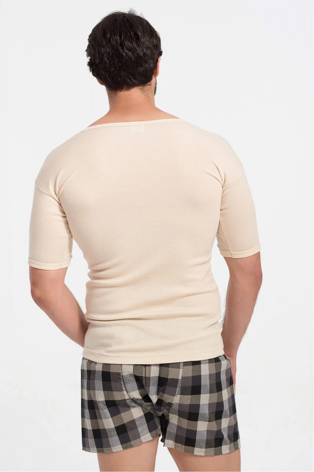 Woolen Lilis Undershirt short sleeve - Beige