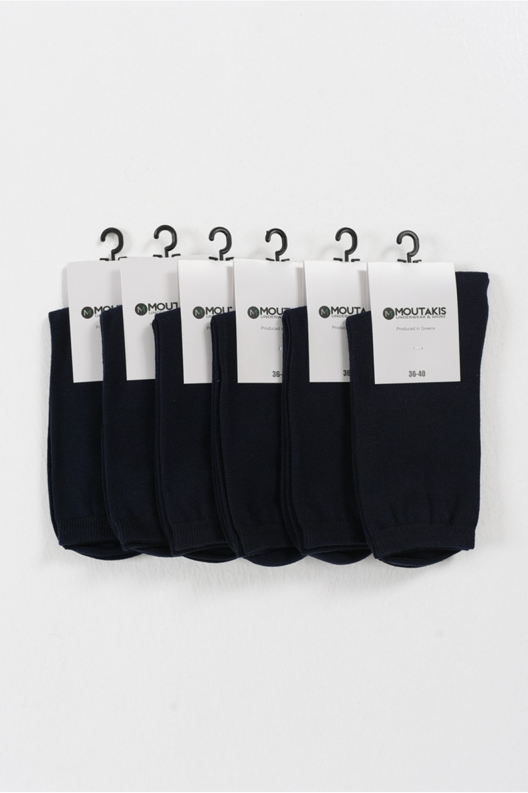 Unisex-Socken klassisch schwarz MOUTAKIS Baumwolle 117