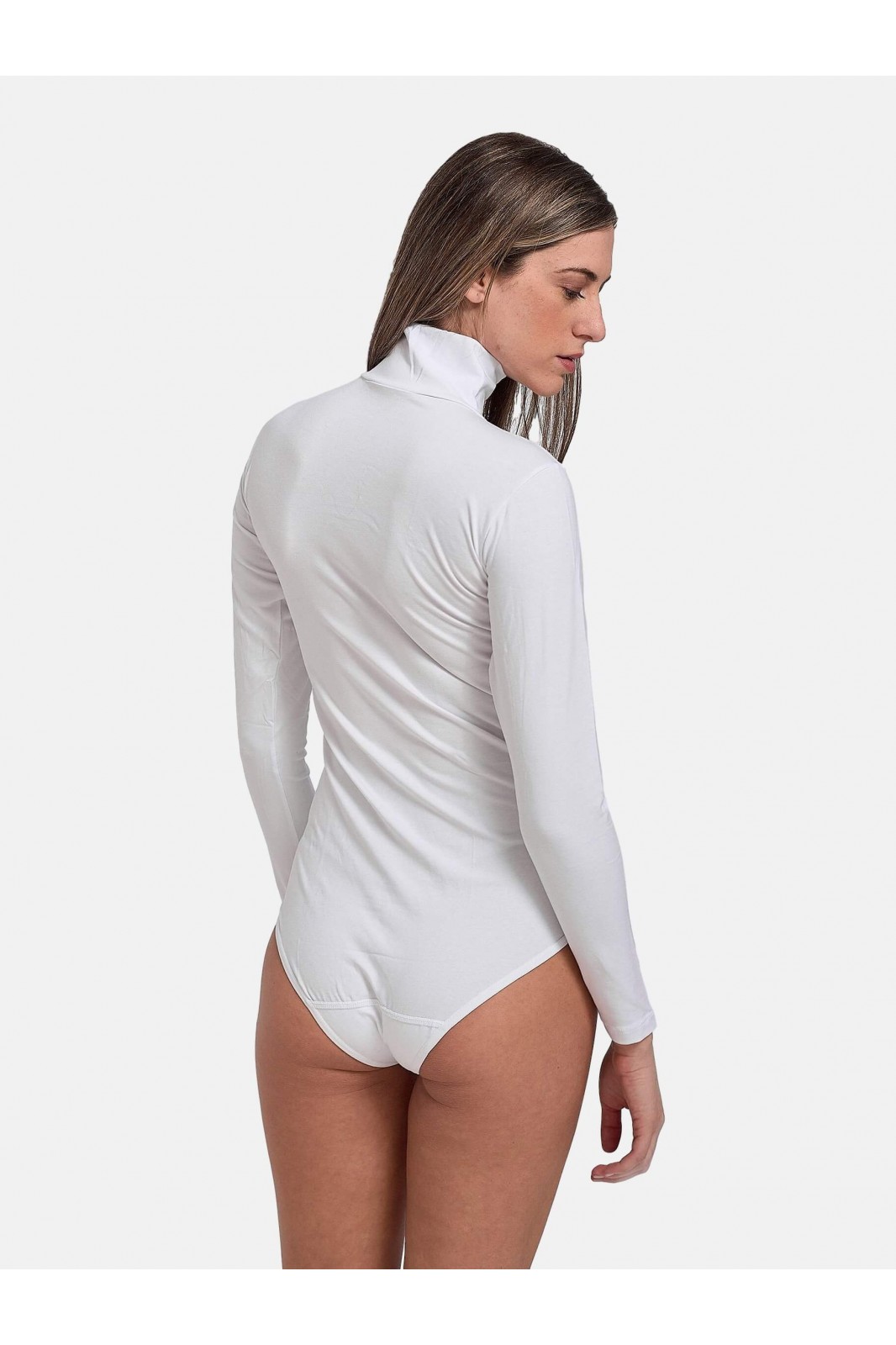 Turtleneck bodysuit with long sleeves