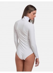 Turtleneck bodysuit with long sleeves