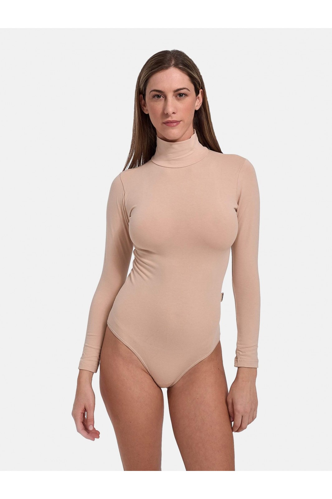 Turtleneck bodysuit with long sleeves