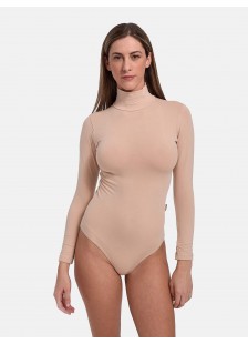 Turtleneck bodysuit with long sleeves