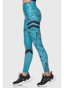 Sports leggings Superstacy DIGITAL PRINT AQUA