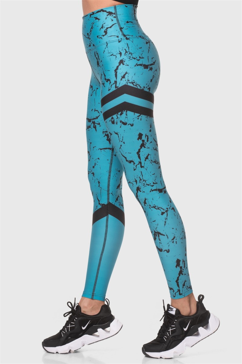 Sports leggings Superstacy DIGITAL PRINT AQUA