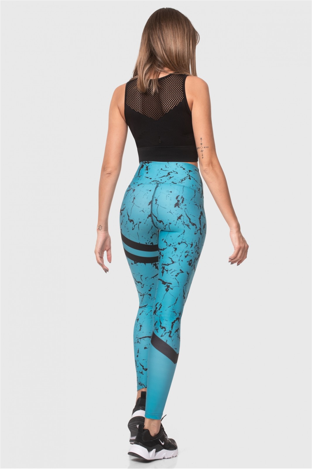 Sports leggings Superstacy DIGITAL PRINT AQUA