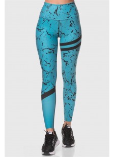 Sports leggings Superstacy DIGITAL PRINT AQUA