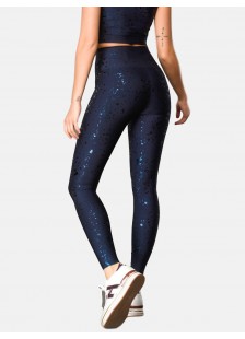 High Waist Sports Leggings Superstacy Splash Blue