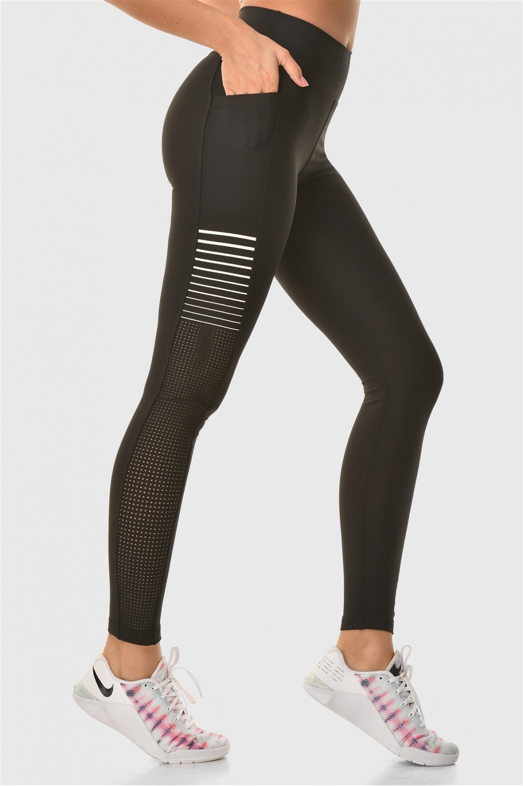 Sports leggings Superstacy BLACK COMFORT PUSH UP FIT