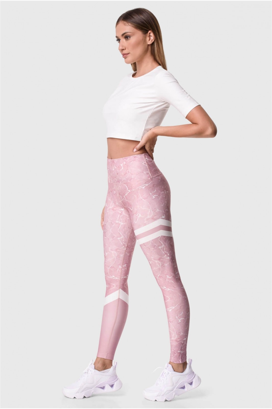 Pink marble outlet leggings